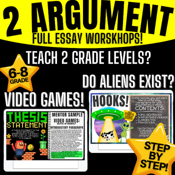 Preview of ARGUMENTATIVE WRITING UNIT THESIS STATEMENT CENTERED WORKSHOPS