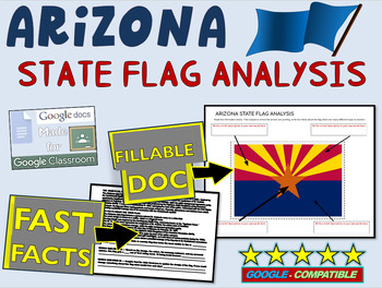 Preview of ARIZONA State Flag Analysis: fillable boxes, analysis, and fast facts