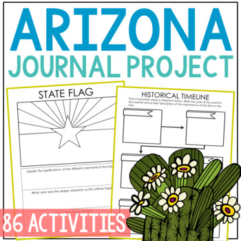 Preview of ARIZONA State History Research Project | Social Studies Activity Worksheets