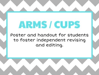 Preview of ARMS / CUPS: Poster and student handouts for revising and editing