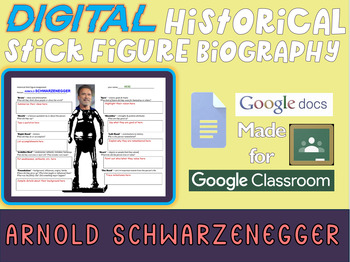 Preview of ARNOLD SCHWARZENEGGER Digital Stick Figure Biography for California History