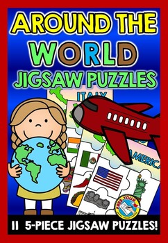 Preview of ALL AROUND THE WORLD ACTIVITY PUZZLES MATCHING GEOGRAPHY CULTURES SOCIAL STUDIES