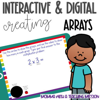 Preview of ARRAYS 3.OA.1, 2.OA.4 Google Drive Classroom Interactive 