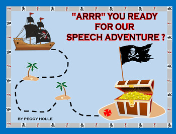 Preview of ARRR YOU READY FOR OUR SPEECH ADVENTURE? Speech Bulletin Board Set