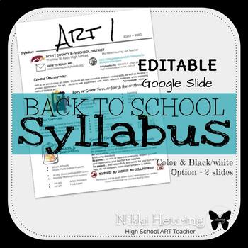Preview of ART 1 syllabus