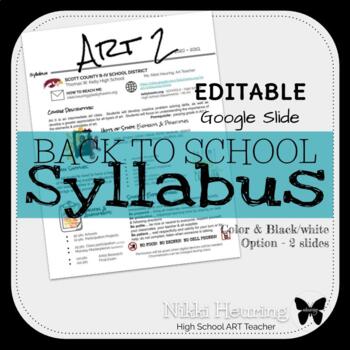 Preview of ART 2 syllabus