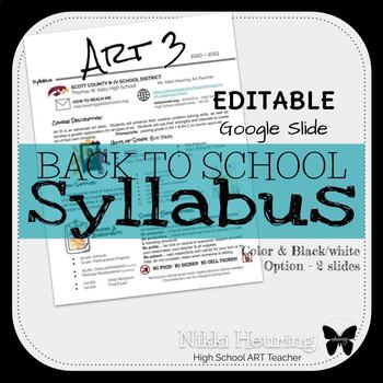 Preview of ART 3 syllabus