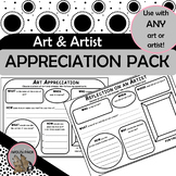 ART APPRECIATION & ARTIST REFLECTION PACK simple exercises