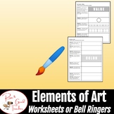 ART BELL RINGERS | ELEMENTS OF ART | 7 WEEKS | SUB PLANS |