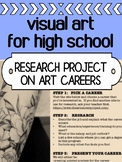 ART CAREERS RESEARCH assignment for high school