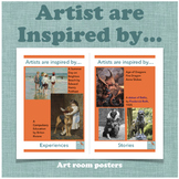 ART CLASSROOM x14 Posters Inspiration IDEAS for young arti