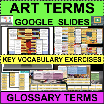 Preview of ART HISTORY Glossary Vocabulary GOOGLE SLIDES Distance Learning