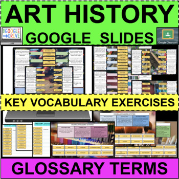 Preview of ART HISTORY TERMS Glossary Vocabulary GOOGLE SLIDES Distance Learning