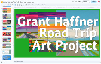 Preview of ART LESSON PLAN - GRANT HAFFNER ROAD TRIP ART
