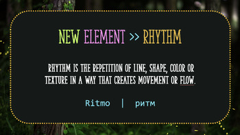 Preview of ART LESSON POWERPOINT - RHYTHM & MOVEMENT - WEEK 2