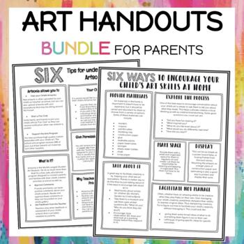 Preview of ART PARENT HANDOUTS BUNDLE
