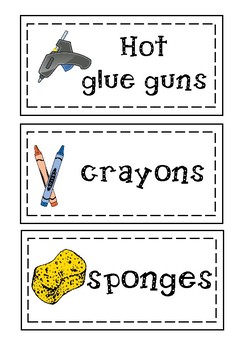 Preview of 132 ART ROOM SUPPLY LABELS