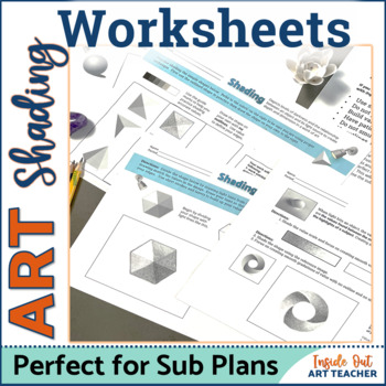 Preview of ART WORKSHEETS - SUB PLANS - Value and Shading - Middle or High School Drawing
