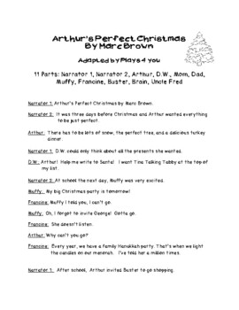 Preview of ARTHUR'S PERFECT CHRISTMAS - A READER'S THEATER SCRIPT