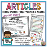 ARTICLES Lesson  a, an, the |  Worksheets | Activities | S