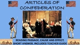 ARTICLES OF CONFEDERATION WORKSHEET, CAUSE/EFFECT, BACKGRO