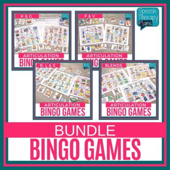 Preview of Articulation Bingo Bundle | Speech Therapy | Articulation Therapy | Games