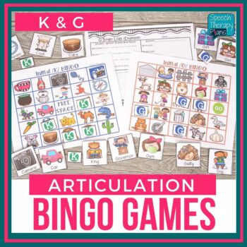 Articulation BINGO K & G (All Positions) by Speech Therapy Plans