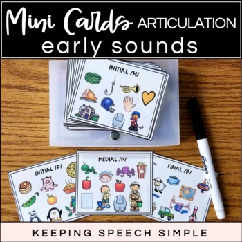 Preview of ARTICULATION MINI CARDS - EARLY SOUNDS - FOR SPEECH THERAPY
