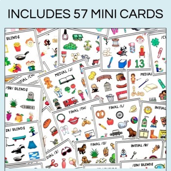 ARTICULATION MINI CARDS - FOR SPEECH THERAPY  Speech therapy, Speech  therapy materials, Speech