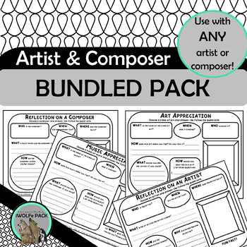 Preview of ARTIST & COMPOSER BUNDLED PACK simple exercises for any ART & MUSIC
