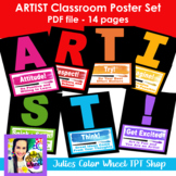 ARTIST Poster Set, art classroom rules