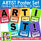 ARTIST Poster Set, art classroom rules/management