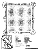 ARTISTS WORD FIND - Pablo Picasso