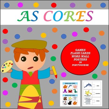Preview of AS CORES: THE COLORS IN PORTUGUESE GAMES, WORD WALL, AND POSTERS (1ST TO 5TH)