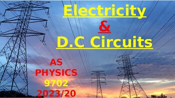 Preview of AS PHYSICS 9702 Electricity & D.C Circuits