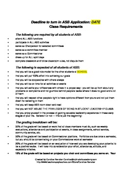 asb application essay