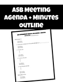 ASB Leadership Editable Meeting Agenda/Minutes and Sign In Sheet