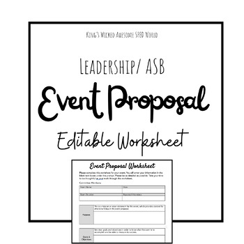 Preview of ASB/ Leadership Event Proposal Form