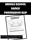 ASB Leadership Middle School Editable Dance Permission Slip Form