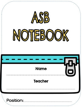 Preview of ASB Student Council Notebook for Elementary School