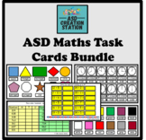 ASD Math Task Cards shape, colour, money, time, number, ad