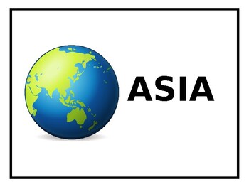 Preview of ASIA - PowerPoint and work booklet