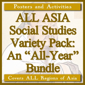 Preview of ASIA SOCIAL STUDIES RESOURCES Variety Pack -- An "All Year" Bundle