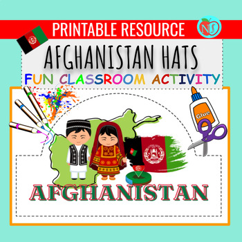 Preview of ASIAN HERITAGE AFGHANISTAN HATS | COLOR CUT AND PASTE HAT ACTIVITY | MAKE HATS