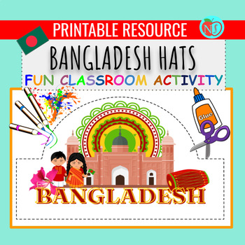 Preview of ASIAN HERITAGE BANGLADESH HATS | COLOR CUT AND PASTE HAT ACTIVITY | MAKE HATS