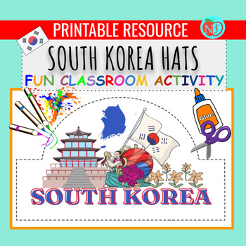 Preview of ASIAN HERITAGE KOREA HATS | COLOR CUT AND PASTE HAT ACTIVITY | MAKE HATS