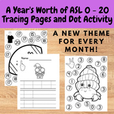 ASL 0 - 20 Number Dot Marker and Tracing Activity Pages fo