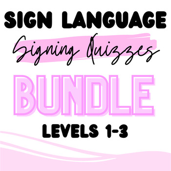 Preview of ASL 1-3 Proficiency Checks (Signing Quizzes) BUNDLE!