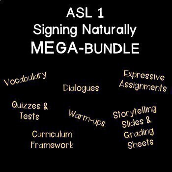 Preview of ASL 1 Signing Naturally MEGA BUNDLE