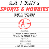 ASL 1 UNIT 2: SPORTS & HOBBIES (FULL UNIT!)